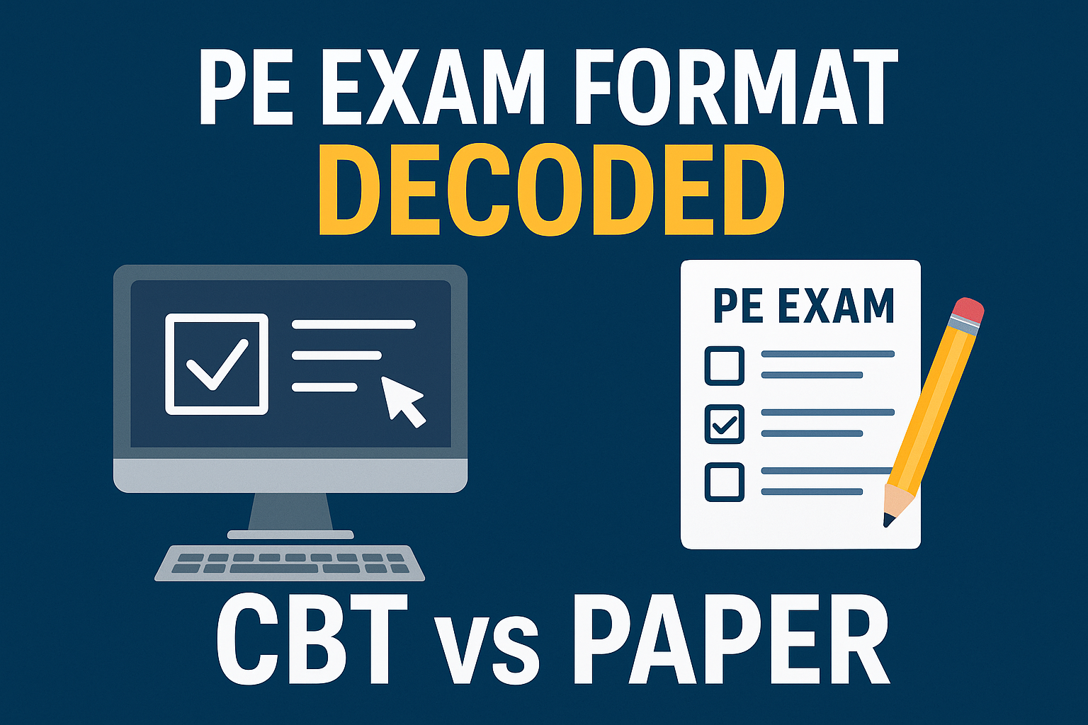 PE Exam Format Explained (CBT vs Paper, NCEES Specs)